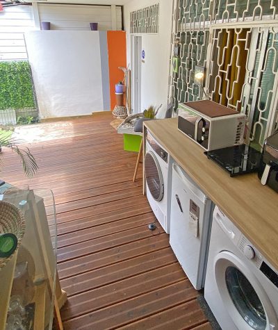 Cuisine extérieure sur deck